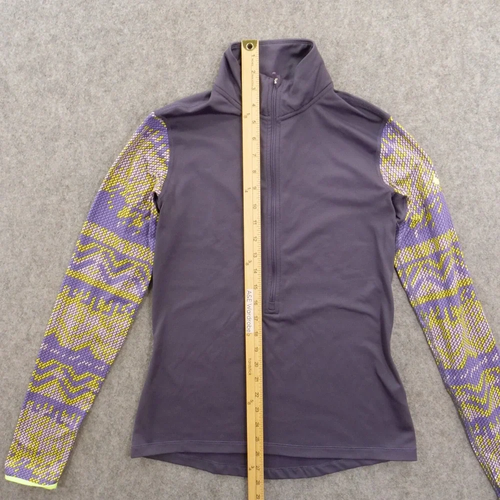 Nike Pro Sweatshirt Womens Medium Purple 1/2 Zip Fleece Mock Neck Active Gym